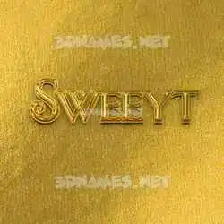 sweeyt in All Gold style - 3D name wallpaper