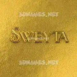 sweyta in All Gold style - 3D name wallpaper