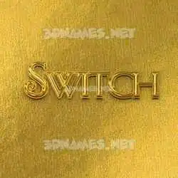 switch in All Gold style - 3D name wallpaper