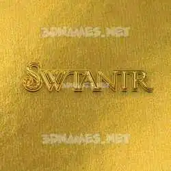 swtantr in All Gold style - 3D name wallpaper