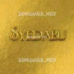 syedabu in All Gold style - 3D name wallpaper