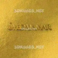 syedammar in All Gold style - 3D name wallpaper