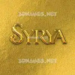 syrya in All Gold style - 3D name wallpaper