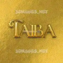taiba in All Gold style - 3D name wallpaper