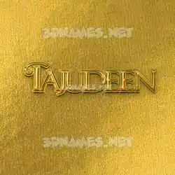 tajudeen in All Gold style - 3D name wallpaper