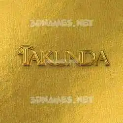 takunda in All Gold style - 3D name wallpaper