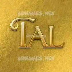 tal in All Gold style - 3D name wallpaper