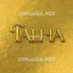 talha in All Gold style - 3D name wallpaper