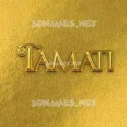 tamati in All Gold style - 3D name wallpaper