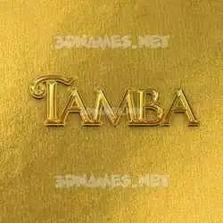 tamba in All Gold style - 3D name wallpaper