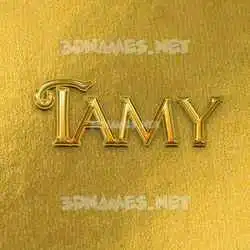 tamy in All Gold style - 3D name wallpaper