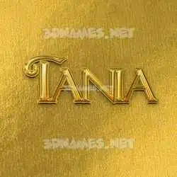 tania in All Gold style - 3D name wallpaper
