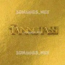 tannutassi in All Gold style - 3D name wallpaper