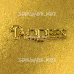 taqdees in All Gold style - 3D name wallpaper
