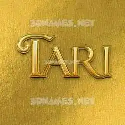 tari in All Gold style - 3D name wallpaper