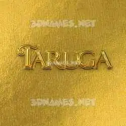 taruga in All Gold style - 3D name wallpaper