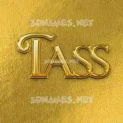 tass in All Gold style - 3D name wallpaper