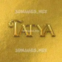 tatya in All Gold style - 3D name wallpaper