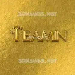 teamin in All Gold style - 3D name wallpaper
