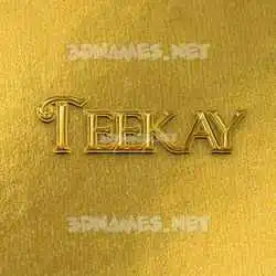 teekay in All Gold style - 3D name wallpaper