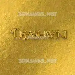 tejashwini in All Gold style - 3D name wallpaper