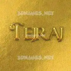 tejraj in All Gold style - 3D name wallpaper