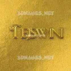 tejswini in All Gold style - 3D name wallpaper