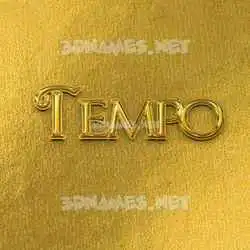 tempo in All Gold style - 3D name wallpaper