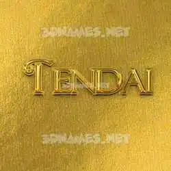 tendai in All Gold style - 3D name wallpaper