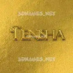 tenisha in All Gold style - 3D name wallpaper