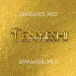 tenyeshi in All Gold style - 3D name wallpaper