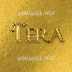 tera in All Gold style - 3D name wallpaper