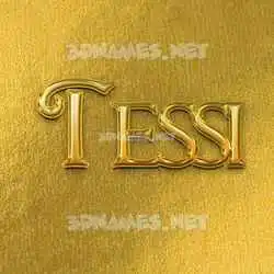 tessi in All Gold style - 3D name wallpaper