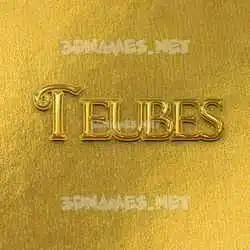 teubes in All Gold style - 3D name wallpaper