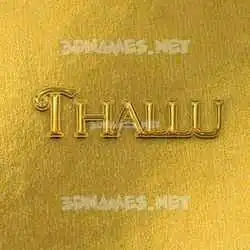 thallu in All Gold style - 3D name wallpaper