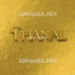 thanal in All Gold style - 3D name wallpaper