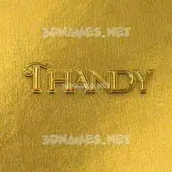 thandy in All Gold style - 3D name wallpaper