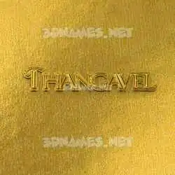 thangavel in All Gold style - 3D name wallpaper