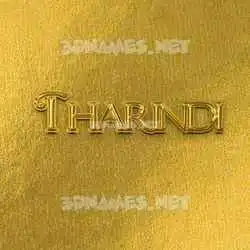 tharindi in All Gold style - 3D name wallpaper