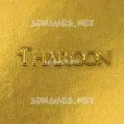 tharoon in All Gold style - 3D name wallpaper