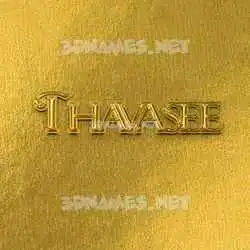 thavasee in All Gold style - 3D name wallpaper
