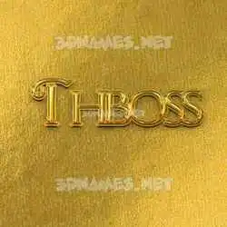 thboss in All Gold style - 3D name wallpaper