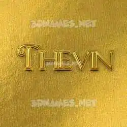 thevin in All Gold style - 3D name wallpaper