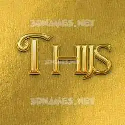 thijs in All Gold style - 3D name wallpaper