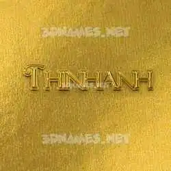 thinhanh in All Gold style - 3D name wallpaper
