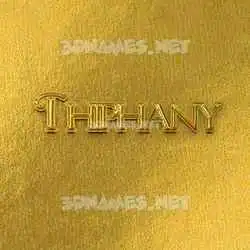 thiphany in All Gold style - 3D name wallpaper