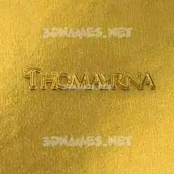 thomayrna in All Gold style - 3D name wallpaper