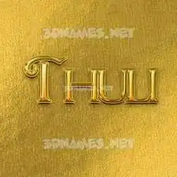 thuli in All Gold style - 3D name wallpaper