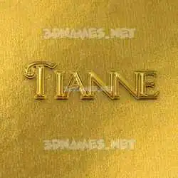 tianne in All Gold style - 3D name wallpaper