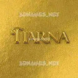 tiarna in All Gold style - 3D name wallpaper